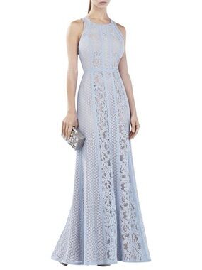 BCBG Blue Lace Evening Gown